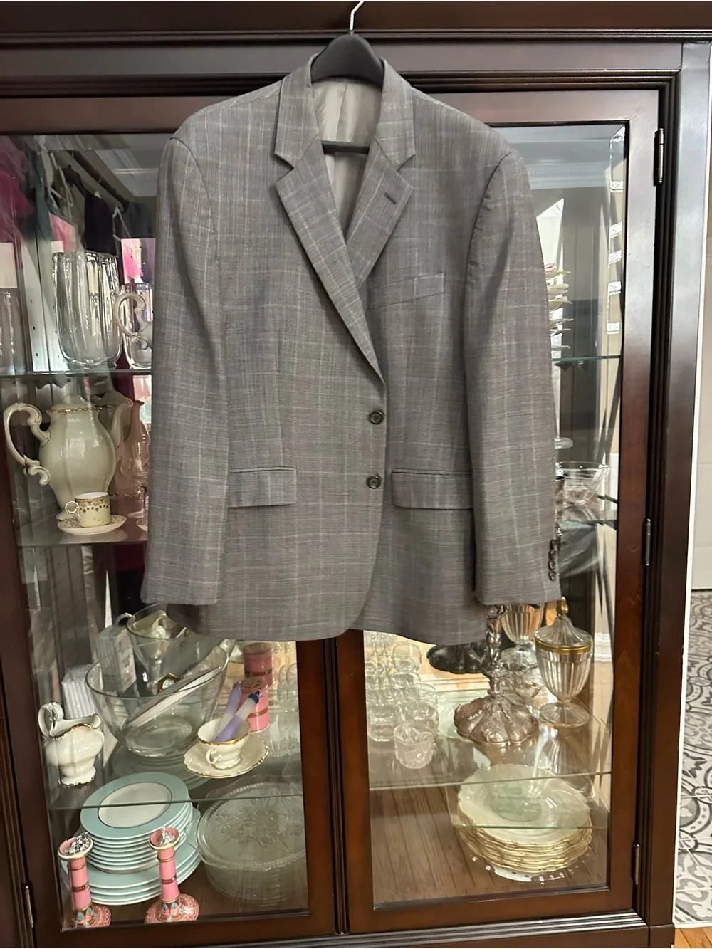 Ralph Lauren Men's Gray Windowpane Sport Coat - Smart Two-Button Blazer